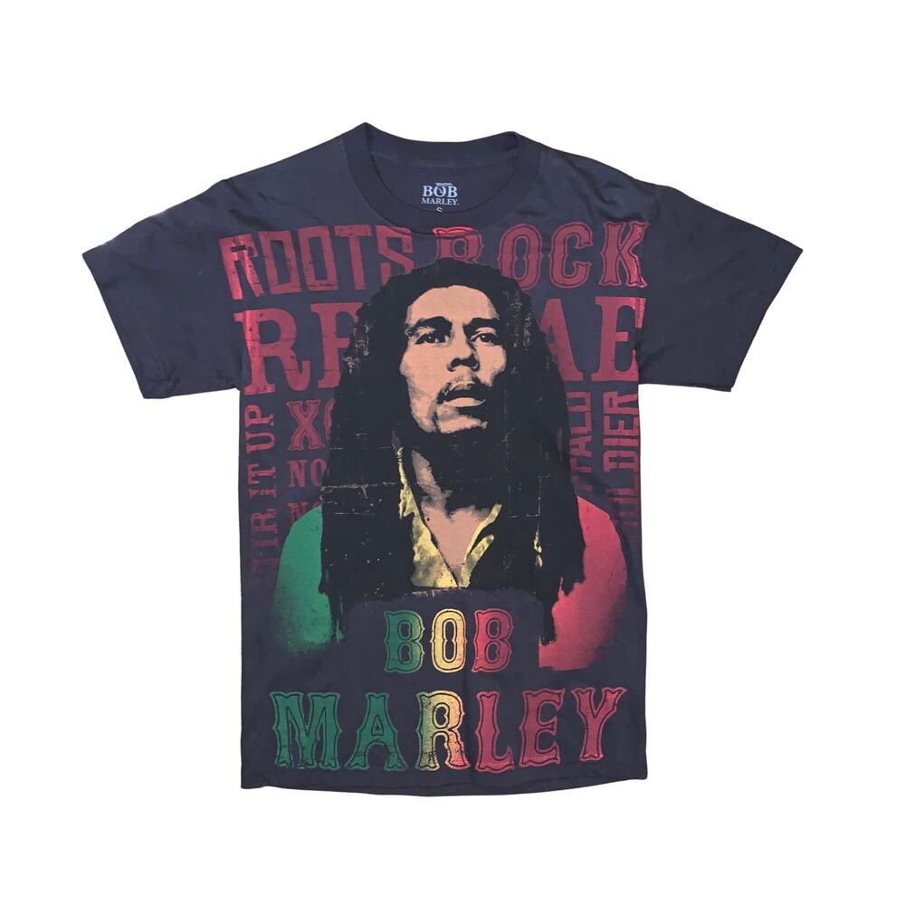 Bob Marley Roots Rock Reggae T Shirt Small Black Graphic Tee